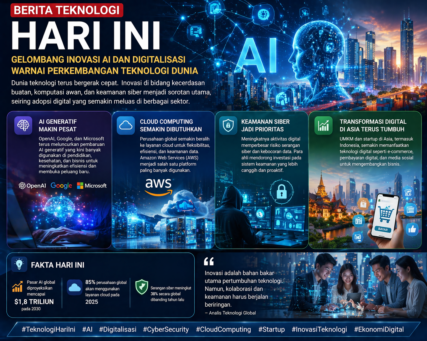 Gelombang Inovasi AI dan Digitalisasi Warnai Perkembangan Teknologi Hari Ini