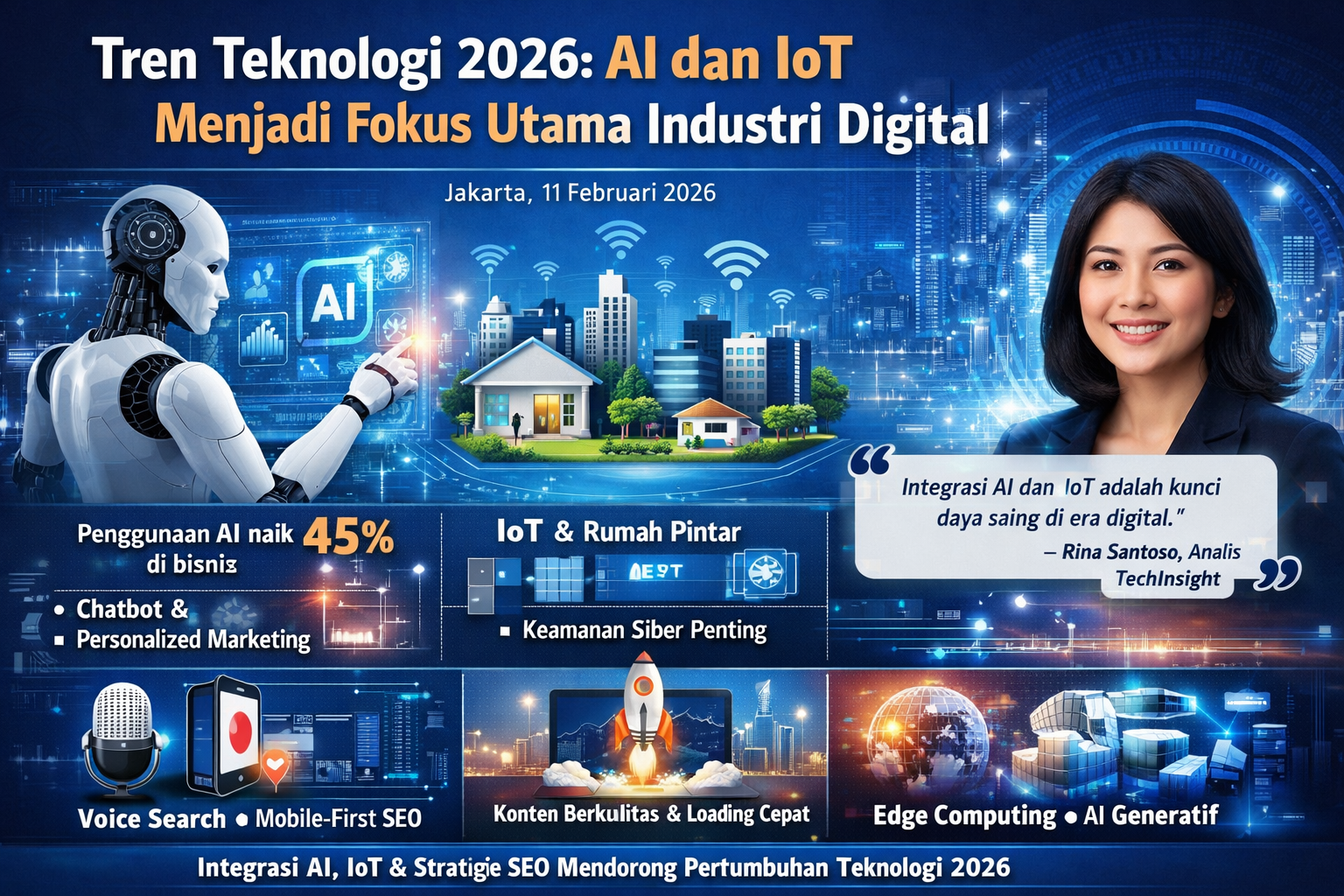 Tren Teknologi 2026: AI dan IoT Menjadi Fokus Utama Industri Digital